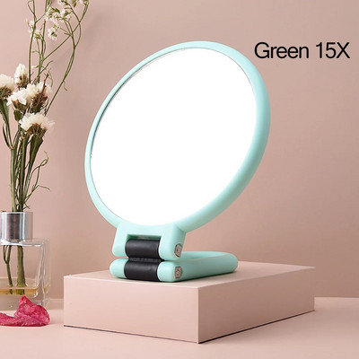 Καθρέφτης μακιγιάζ 2/5/10/15X Μεγεθυντικός καθρέφτης δύο προσώπων Πτυσσόμενος καθρέφτης μακιγιάζ νεσεσέρ Εργαλεία καλλυντικών με στρογγυλή μεγέθυνση καθρέφτη