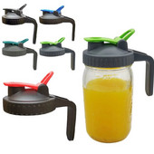 1 db újrafelhasználható 86 mm-es befőttesüveg fedele széles szájú tégelyhez, műanyag szivárgásmentes tömítésű palackfedeles kifolyófedél fogantyúval, otthoni konyhai eszközzel