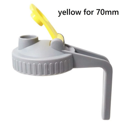 1 db újrafelhasználható 86 mm-es befőttesüveg fedele széles szájú tégelyhez, műanyag szivárgásmentes tömítésű palackfedeles kifolyófedél fogantyúval, otthoni konyhai eszközzel