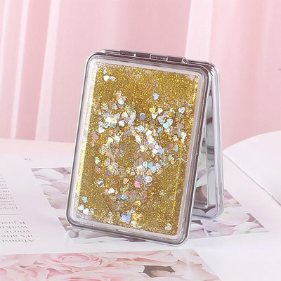 1 ΤΕΜ Φορητός αναδιπλούμενος καθρέφτης Μίνι στρογγυλή τσέπη Συμπαγής καλλυντικός καθρέφτης μακιγιάζ Αξεσουάρ ταξιδίου χειρός