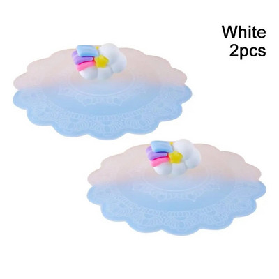 1/2db szilikon bögre csésze fedő tömítő védő fedél hő hőmérséklet megőrzés pormentes tea/kávé/tej csésze domború fogantyúval