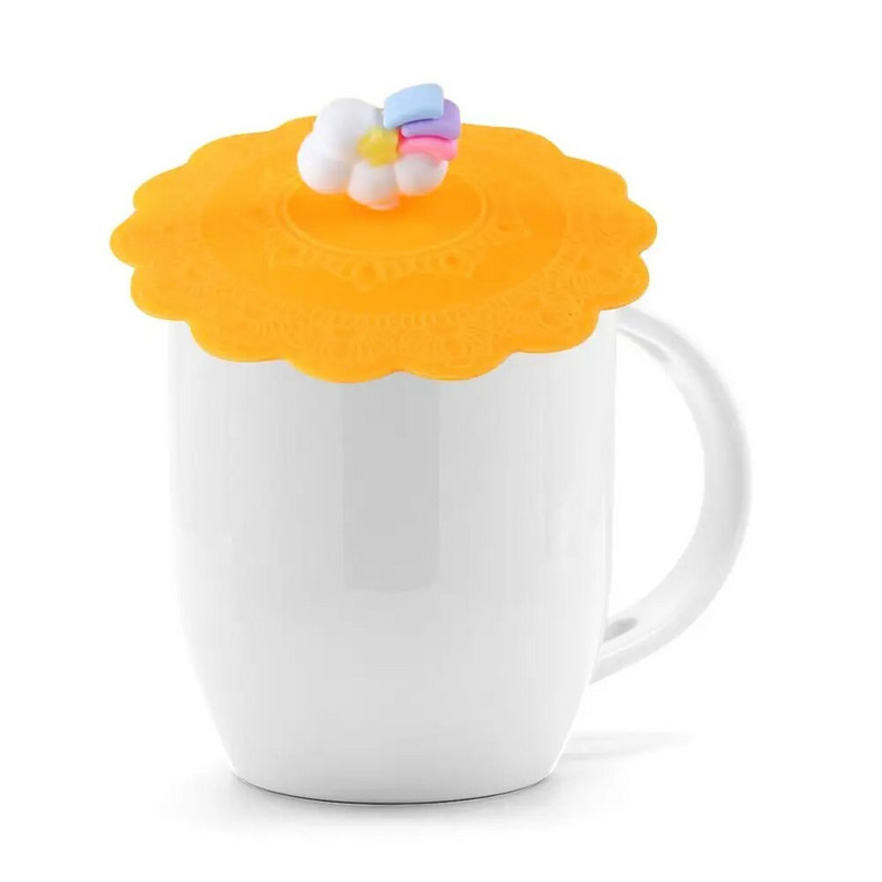 1/2db szilikon bögre csésze fedő tömítő védő fedél hő hőmérséklet megőrzés pormentes tea/kávé/tej csésze domború fogantyúval