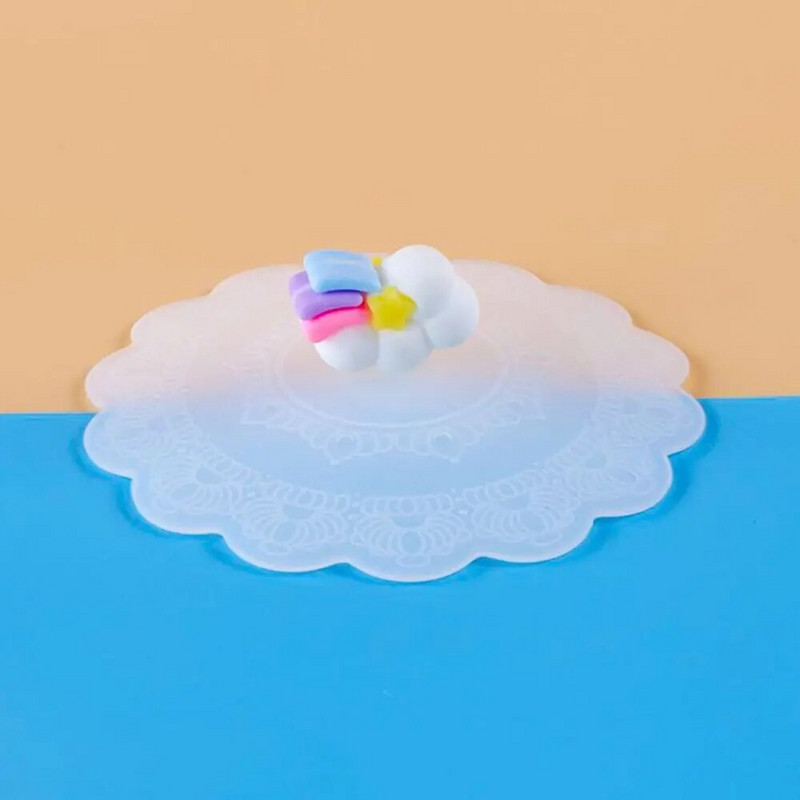 1/2db szilikon bögre csésze fedő tömítő védő fedél hő hőmérséklet megőrzés pormentes tea/kávé/tej csésze domború fogantyúval