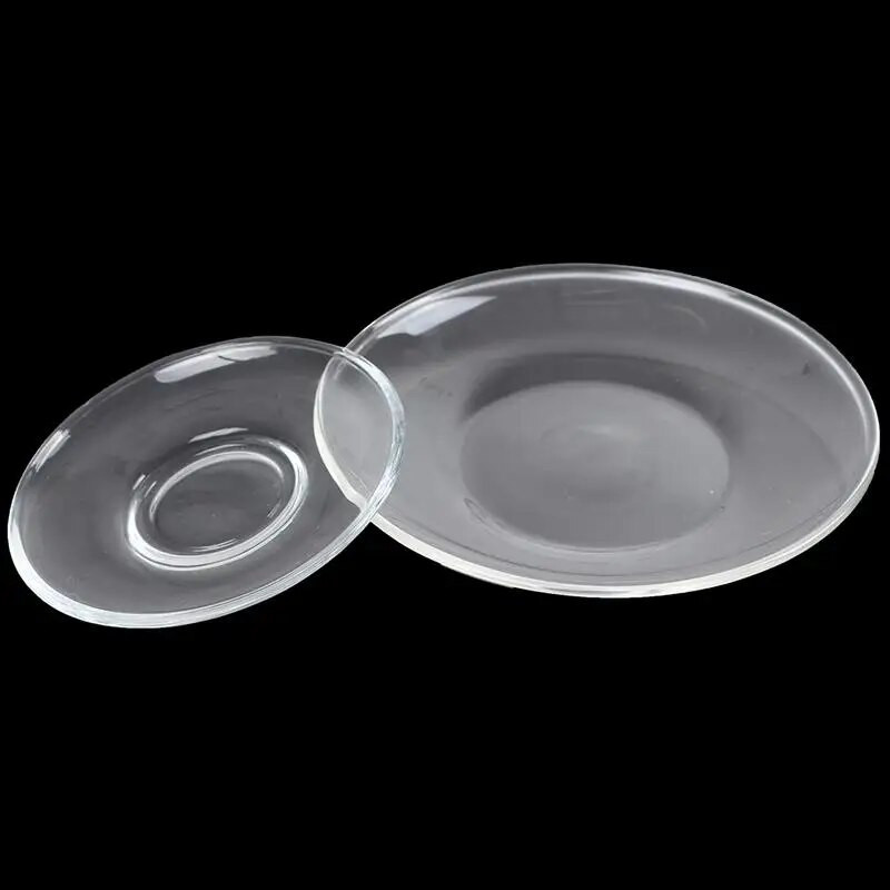 Új típusú hőálló, átlátszó üveg csészealj tea kávés italos csészékhez - S/L méret