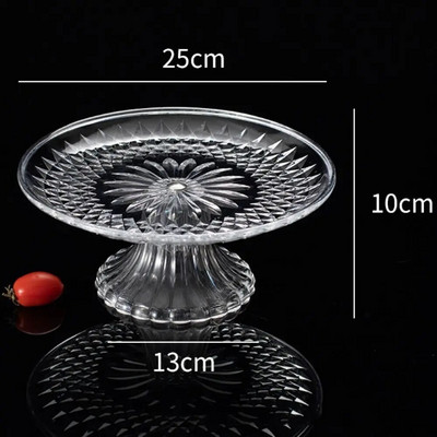 Декорация Занаяти Дисплей Храна Прозрачен Следобеден чай Тава за вземане на проби от храна Десертна чиния Плодова чиния Поставка за тава