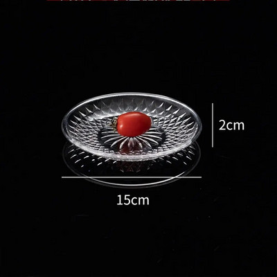 Декорация Занаяти Дисплей Храна Прозрачен Следобеден чай Тава за вземане на проби от храна Десертна чиния Плодова чиния Поставка за тава
