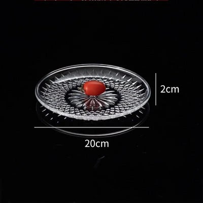 Декорация Занаяти Дисплей Храна Прозрачен Следобеден чай Тава за вземане на проби от храна Десертна чиния Плодова чиния Поставка за тава