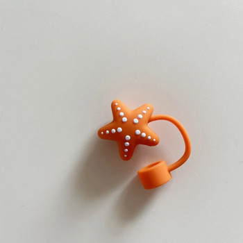 Cute Animal Ψάθινο κάλυμμα Dust Cap Kawaii Silicone Straw Toppers For Tumbler Drinking Charm Διακοσμητικό κάλυμμα για καλαμάκια 10mm 1 ΤΜ