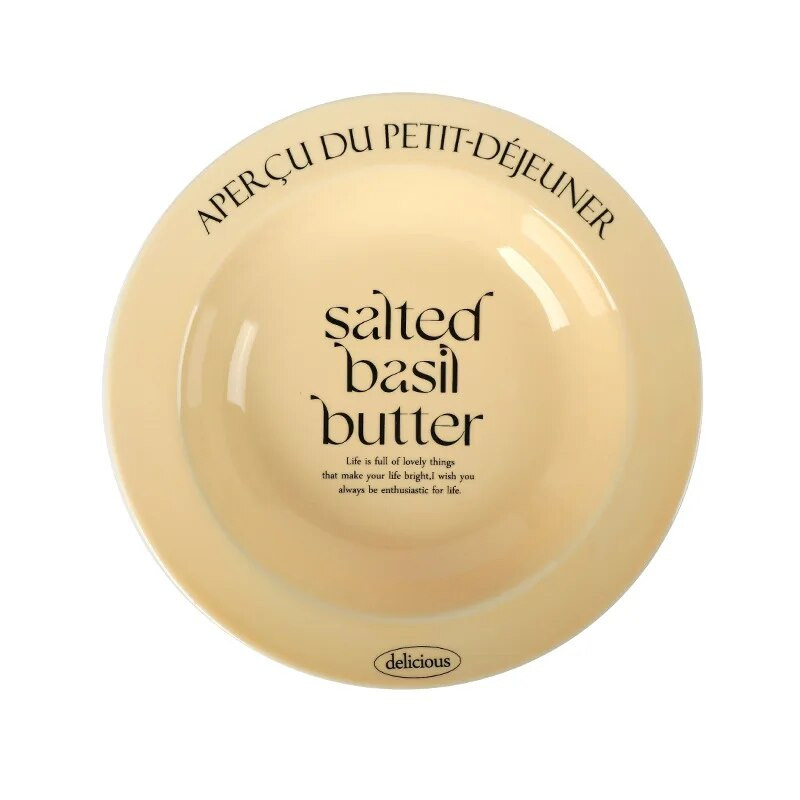 INS Style angol levestál egyszerű étel Advanced Sense Plate Solid Home Dish Kerámia mélytányér steak reggeli nyugati étel