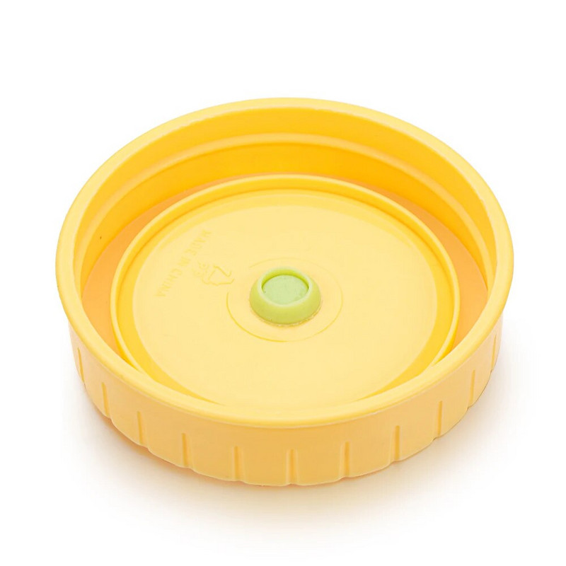 Aranyos befőttesüveg fedelek szalmalyukkal 70 mm átmérőjű Tárolás Széles szájú szivárgásbiztos bordás csésze fedél Univerzális befőttesüveg kellékek