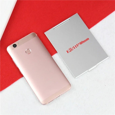 Käes seisev väike peegel alumiiniumist kokkupandav peegel mini kaasaskantav meigipeegel edevus kokkupandav kompaktne taskuga kosmeetikatööriistad