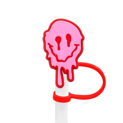 2db porálló leopárdmintás szívszívószálak, újrafelhasználható, fröccsenésálló szivárványos szívószálak szilikon szívószálas sapka