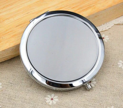 Mini kišeninis veidrodis grožio kosmetinis veidrodis kalnų krištolas sulankstomas kompaktiškas veidrodis, nešiojamas dvipusis sulankstomas kosmetinis veidrodis