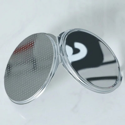 Mini kišeninis veidrodis grožio kosmetinis veidrodis kalnų krištolas sulankstomas kompaktiškas veidrodis, nešiojamas dvipusis sulankstomas kosmetinis veidrodis