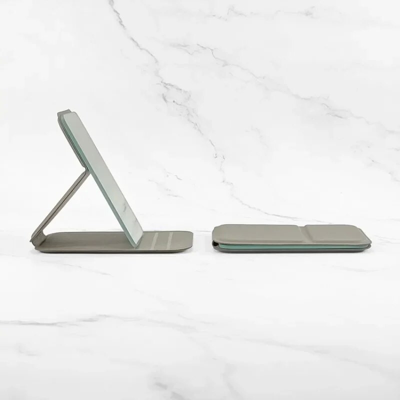 Téglalap alakú smink zseb kozmetikai tükrök Ultra vékony, összehajtható sminktükör horony, csúszásgátló kialakítás, kompakt kozmetikai tükör