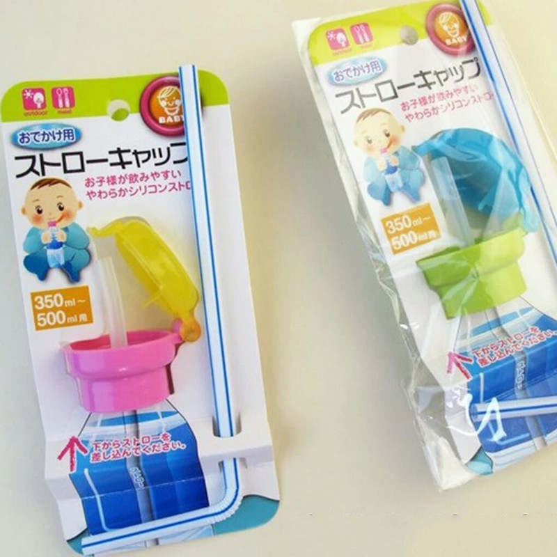 Csecsemő kisgyermek ivócső üveg kupakja gyerekeknek kiömlésbiztos italok lé szóda vizes palack csavart szalmafedél