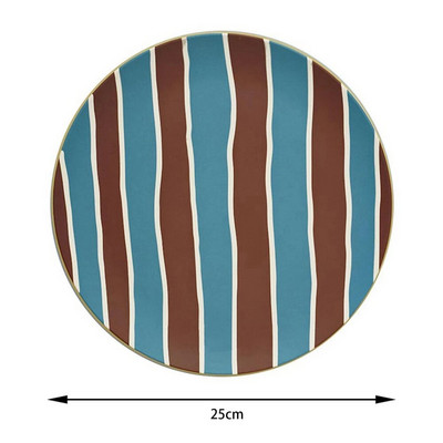 Скандинавска трапезарна чиния с щампа в корейски стил Кръгли съдове от бамбукови влакна Десертна торта Плодова чиния за храна Сервизи Кухненски принадлежности