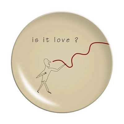 Скандинавска трапезарна чиния с щампа в корейски стил Кръгли съдове от бамбукови влакна Десертна торта Плодова чиния за храна Сервизи Кухненски принадлежности