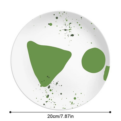 Скандинавска трапезарна чиния с щампа в корейски стил Кръгли съдове от бамбукови влакна Десертна торта Плодова чиния за храна Сервизи Кухненски принадлежности