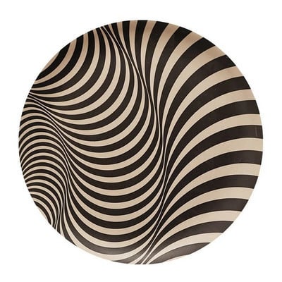 Скандинавска трапезарна чиния с щампа в корейски стил Кръгли съдове от бамбукови влакна Десертна торта Плодова чиния за храна Сервизи Кухненски принадлежности