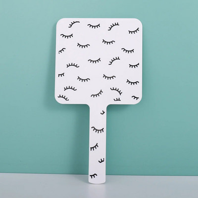 1 db kézi sminktükör kézi tükör négyzet alakú tükör nyéllel smink hiúság hordozható kompakt tükrök kozmetikai smink szépségápolási eszközök