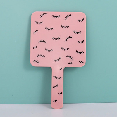 1 db kézi sminktükör kézi tükör négyzet alakú tükör nyéllel smink hiúság hordozható kompakt tükrök kozmetikai smink szépségápolási eszközök