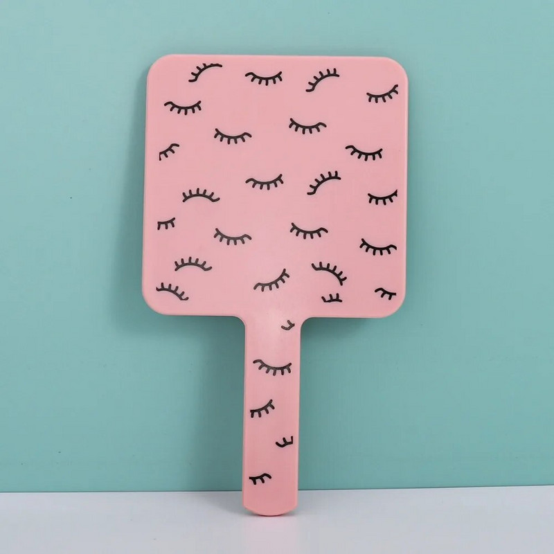 1 db kézi sminktükör kézi tükör négyzet alakú tükör nyéllel smink hiúság hordozható kompakt tükrök kozmetikai smink szépségápolási eszközök