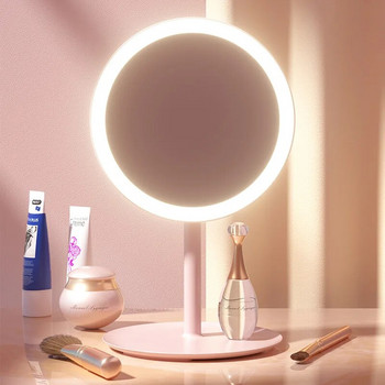 Αναδιπλούμενος μεγεθυντικός καθρέφτης μακιγιάζ Led Costway White Vanity Cosmetic Mirror Φόρτιση USB ή μπαταρία με φωτεινούς επιτραπέζιους καθρέφτες