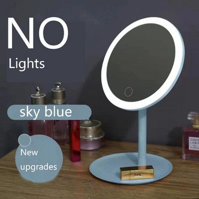 Αναδιπλούμενος μεγεθυντικός καθρέφτης μακιγιάζ Led Costway White Vanity Cosmetic Mirror Φόρτιση USB ή μπαταρία με φωτεινούς επιτραπέζιους καθρέφτες