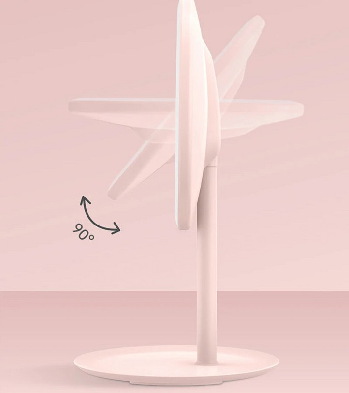 Αναδιπλούμενος μεγεθυντικός καθρέφτης μακιγιάζ Led Costway White Vanity Cosmetic Mirror Φόρτιση USB ή μπαταρία με φωτεινούς επιτραπέζιους καθρέφτες