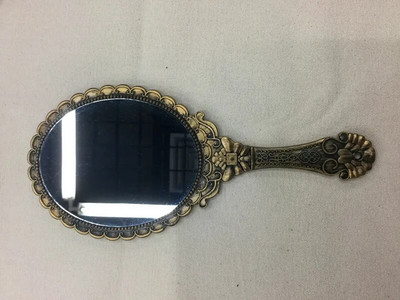 Hordozható vintage kozmetikai sminktükör kézi tartású ovális kerek tükör Nemes Restore Ancient Ways Court Mirror szépségápolási eszköz