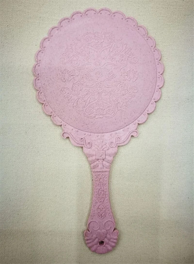 Hordozható vintage kozmetikai sminktükör kézi tartású ovális kerek tükör Nemes Restore Ancient Ways Court Mirror szépségápolási eszköz