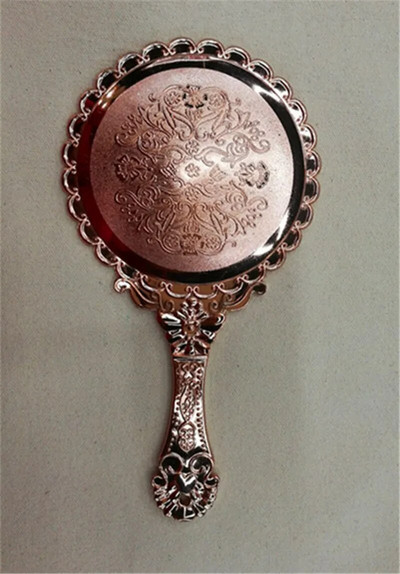 Hordozható vintage kozmetikai sminktükör kézi tartású ovális kerek tükör Nemes Restore Ancient Ways Court Mirror szépségápolási eszköz