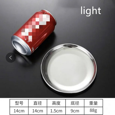 Кръгла чиния от неръждаема стомана 304 Western Restaurant Bone Tray Dish Плитки ястия комплект чинии за вечеря комплекти съдове