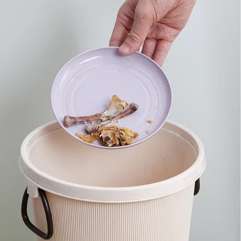 Búzaszalma étkészlet nyárson csonttál Háztartási csontos edény asztal Szemétválogató tányér Gyümölcs Uzsonnatál Süteménytál Desszerttál