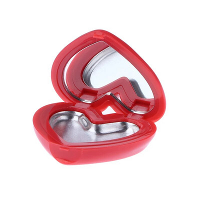 Love Love Heart Shape Empty Eyeshadow Case Rouge Box Pigment Palette Refillable Foundation Makeup Dispenser with Pallet