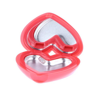 Love Love Heart Shape Empty Eyeshadow Case Rouge Box Pigment Palette Refillable Foundation Makeup Dispenser with Pallet