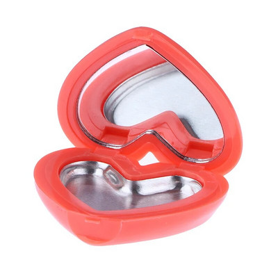 Love Love Heart Shape Empty Eyeshadow Case Rouge Box Pigment Palette Refillable Foundation Makeup Dispenser with Pallet