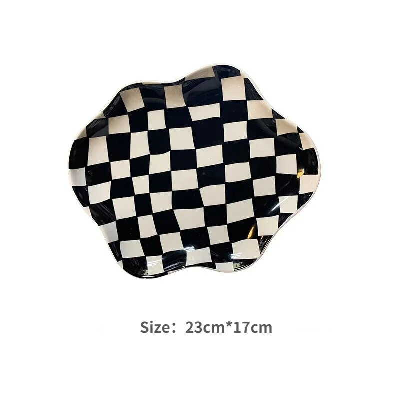 Északi kerámia tányér Ékszer edény nyaklánc Gyűrű Tárolótányérok Gyümölcstál díszítőtálca Desszerttál