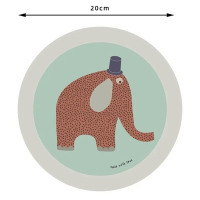 Симпатична трапезарна чиния с принт на животни Съдове от бамбукови влакна за сервиране на салата Десертна торта Плодова чиния за храна Кухненска посуда