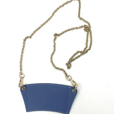 PU-bőr váll keresztben vizes palacktartó bögre táska Állítható hordozható kávéspohártartó láncos palackfedél utazáshoz