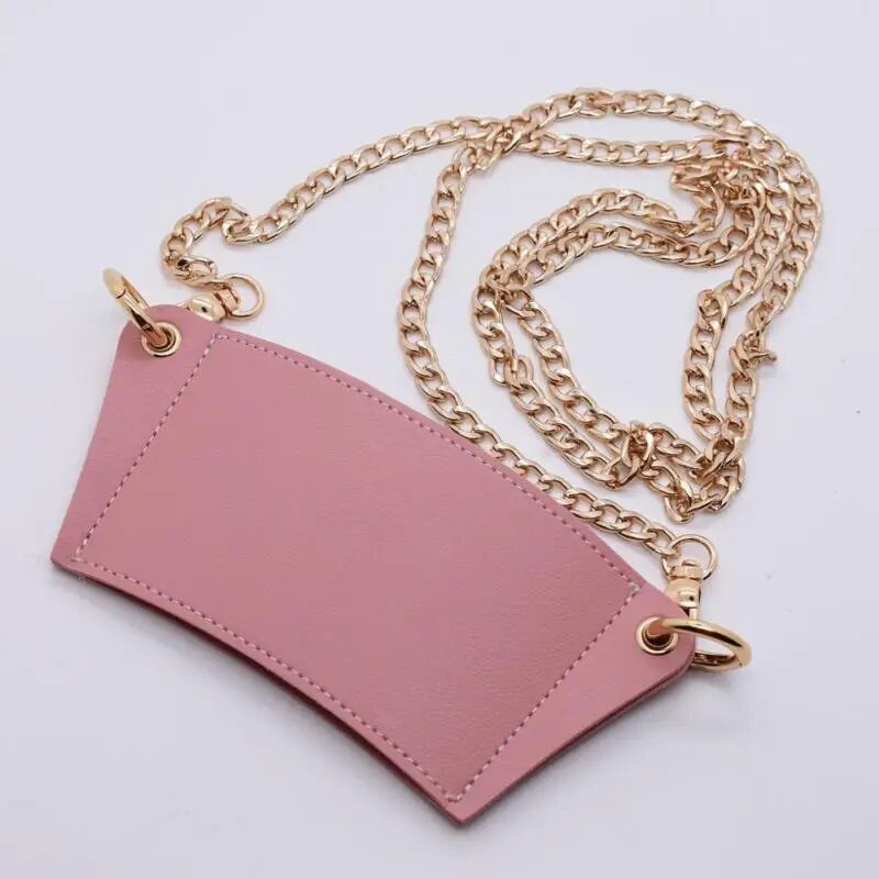 PU-bőr váll keresztben vizes palacktartó bögre táska Állítható hordozható kávéspohártartó láncos palackfedél utazáshoz