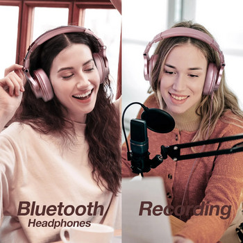 Oneodio A70 Безжични слушалки Bluetooth 5.2 Слушалки за ухо Handsfree Слушалки с микрофон за телефон PC Компютър Офис