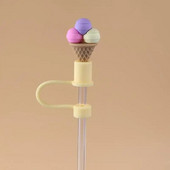 Aranyos rajzfilm szalmatakaró sapka Újrafelhasználható szilikon szalmatakaró levehető légmentes ivóporos sapka fröccsenésálló nyári csésze eszközök