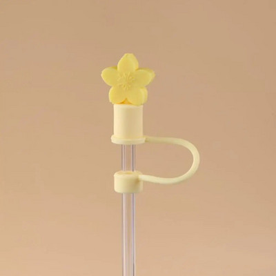 Aranyos rajzfilm szalmatakaró sapka Újrafelhasználható szilikon szalmatakaró levehető légmentes ivóporos sapka fröccsenésálló nyári csésze eszközök