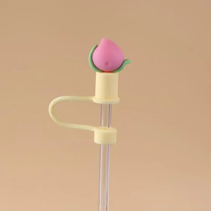 Aranyos rajzfilm szalmatakaró sapka Újrafelhasználható szilikon szalmatakaró levehető légmentes ivóporos sapka fröccsenésálló nyári csésze eszközök