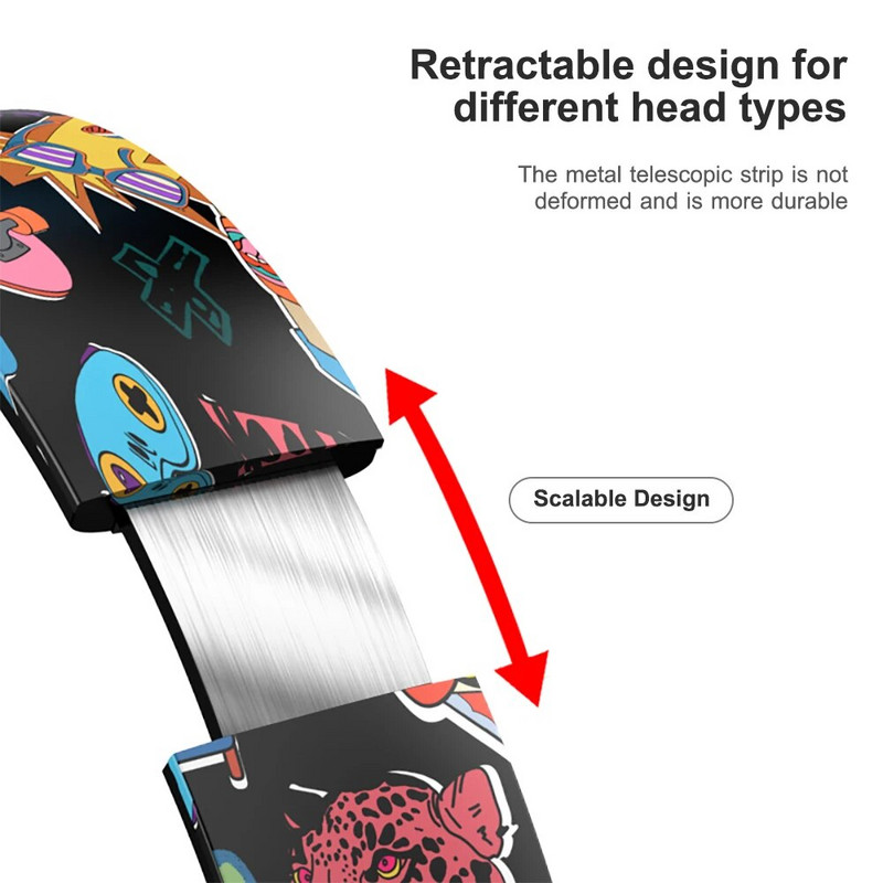 Ασύρματα ακουστικά Bluetooth 5.1 πάνω από το αυτί Ακουστικά παιχνιδιών γκράφιτι Πτυσσόμενα ακουστικά Hi-Fi Stereo για Τηλεφωνικό Υπολογιστή