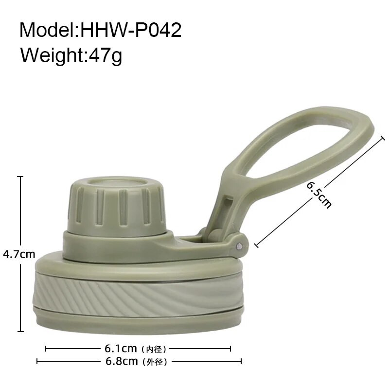 Nagy kapacitású termosz csésze fedél, kényelmes fogantyú, kültéri sport vizes palack fedél/kupak, 1 l, 2023, új