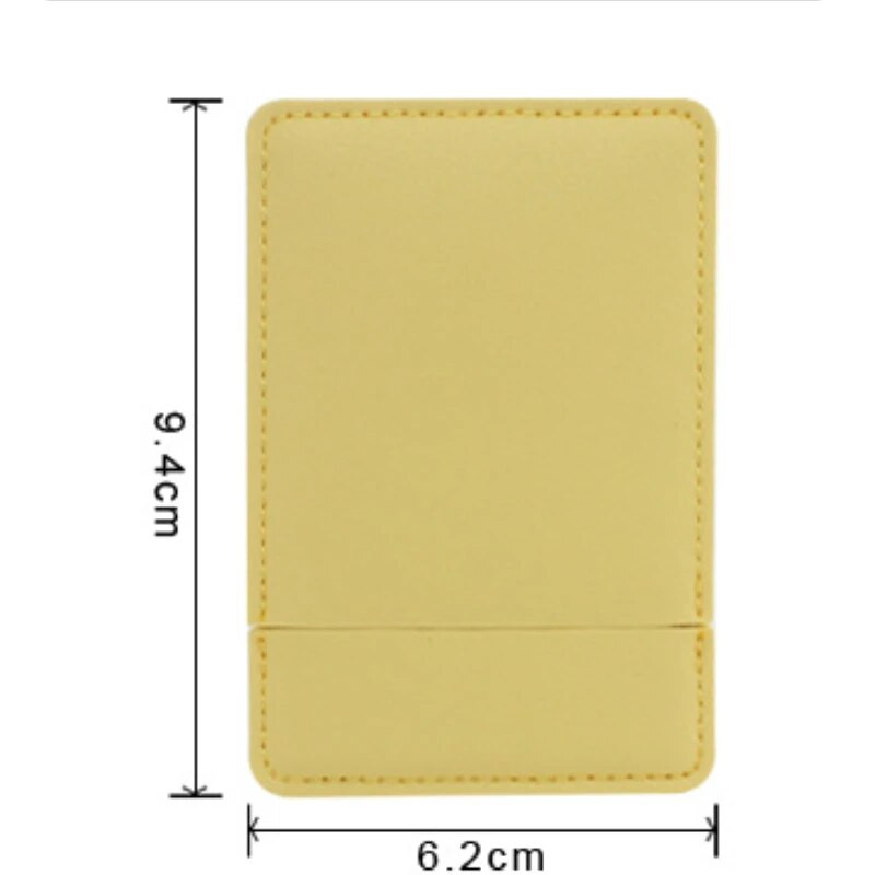 1 ks Prenosné mini vreckové kozmetické zrkadlo v štýle karty, odolné voči rozbitiu, PU kožené poťahy, nerozbitné make-up zrkadlo z nehrdzavejúcej ocele