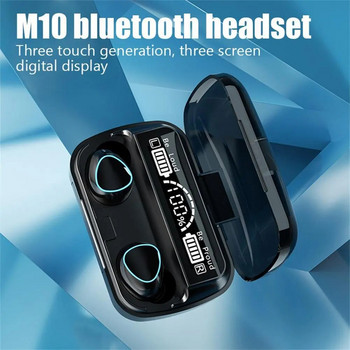 Безжични слушалки M10 Вграден микрофон за шумопотискане на разговори В ухото Слушалки IPX7 Водоустойчиви слушалки за смарт телефон Компютър Лаптоп